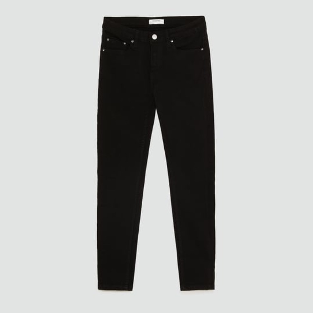 Zara black skinny denim jeans
